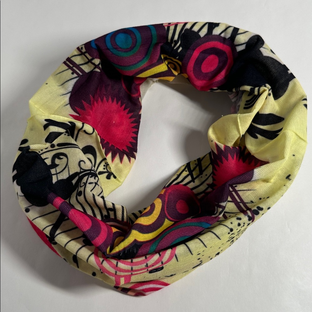 Wide Multicolored Abstract Headband - #2095